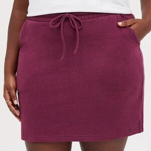 Torrid Casual Lounge Fleece lined size 3 drawstring skirt NWT